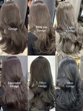 アリュウル 表参道 青山(Allure) ブリーチなしカラー○オリーブグレージュミルクティーラベンダー