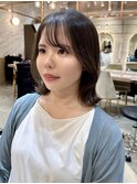 ◯前髪イメチェンアンブレラカラーこなれミディウェーブパーマ