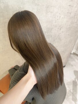 リンクミリ(Link mili) 【KAEDE】オリーブベージュ×[髪質改善]幹細胞トリートメント