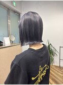ハイライトシルバー/デザインカラー/メッシュ/寒色系カラー