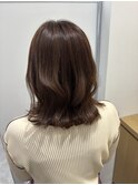 【谷】切りっぱなしボブ＊ベージュブラウン