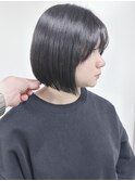 ＊顎ラインボブ耳かけボブ前下がりボブミニボブ大人ボブ黒髪ボブ