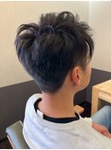 アップバング20代30代40代カットメンズパーマ眉毛入間市
