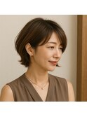 エレガントレイヤーミセスショートボブ 30代 40代 50代 60代