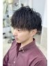 『何回でもOK』縦落ちツイストスパイラルパーマ＋メンズカット￥14850