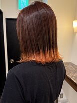 リコ ヘアアンドリラクゼーション 名駅店(LICO HAIR&RELAXATION) 裾カラーオレンジベージュ 名古屋駅/名駅/ブリーチ/インナー