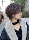 髪質改善ダブルカラーレイヤーボブハッシュカットハイライト