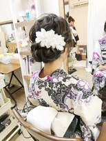 ロカット サロン(Roquat Salon) 浴衣着付けシニヨンアレンジ【ヘアアレンジ　立川/立川南/袴】