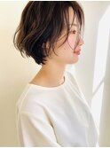 前髪長めなラフボブ♪伏見/丸の内/髪質改善