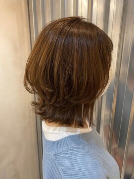 ジーナ 札幌(Zina) 【Zina札幌】フリンジウェーブ前髪大人かわいいココアブラウン