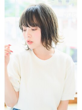 ネオリーブクレア 綱島店(Neolive Krea) 外ハネボブ10代20代30代おすすめくすみブルー綱島美容室