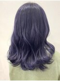派手髪☆ブリーチカラー×ブルーパープルカラー〔内形歩美〕