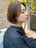 オーシャン(Ocean)&nbsp;［OCEAN Hair&Life 水田成美］ミニボブ/艶カラー/マロンベージュ