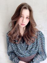 アルバム 銀座(ALBUM GINZA)&nbsp;韓国ラフウェーブ_フェミニンロングダークアッシュ_8946