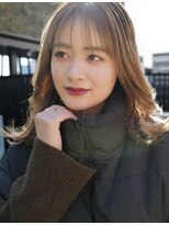 セシルへアー 福岡天神店(Cecil hair)&nbsp;メルティカラー_ヘルシーレイヤー_外ハネミディ