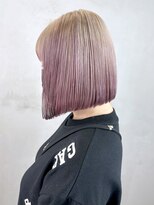 グラデーションピンク_斜めバンググレージュカラー_ba455511