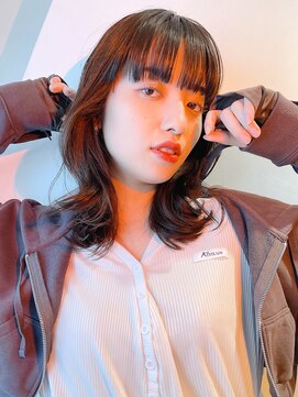 アルバム 新宿(ALBUM SHINJUKU) 韓国風くびれヘア_グレーベージュレイヤーロング_58958