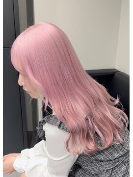 ベレーザ 渋谷(BELEZA) 6102ニュアンスカラーホワイトピンク波巻きミルクティーピンク