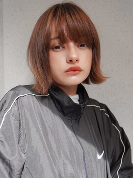 ミンクス渋谷スマートサロン(MINX shibuya smart salon) シアーカラー ショート 姫カット ダークアッシュ 魅力倍増カール