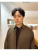 癖っ毛そのままセンターパート
