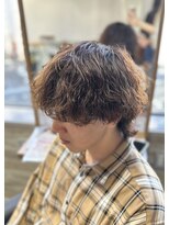 リーオオサカ(Lee Osaka) 波巻きパーマ×ウルフメンズスタイル