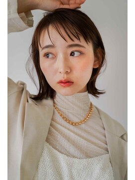 シェル 国分寺(shell) くびレイヤーエモージュグレージュカラーくびれショート/国分寺