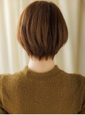 オレンジベージュ似合わせカット丸みショートX戸田公園20代30代