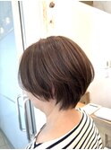 レディースショート×グレージュ 【Zina千早】