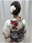 浴衣/兵児帯/サイドシニヨン/お祭り/花火大会/散策