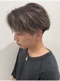 センターパートパーマニュアンスパーマスパイラルパーマ刈り上げ