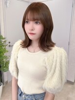 トレヘアー 京都 烏丸(tRe hair)&nbsp;【 ミルクティーグレージュ】【外はねボブ】【韓国】【ボブ】