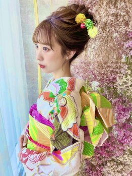 ヘアメイク マリア 福岡天神西通り(hair make MARIA)の写真/15周年☆[留袖&訪問着の着付け￥6000]2026年成人式・卒業式のご予約受付中!※成人式着付け別途料金あり