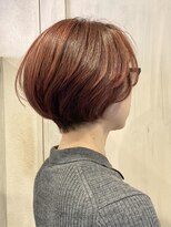 ヘアーリゾートガーデン 南林間店(Hair Resort Garden)&nbsp;コーラルピンクのラウンドボブ
