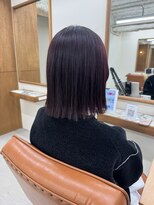 タミーズ 金山(Tummy's)&nbsp;切りっぱなしボブ×ボルドーカラー