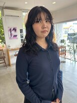 O&nbsp;顔周りカット似合わせカットセミウェットウェーブくびれヘア