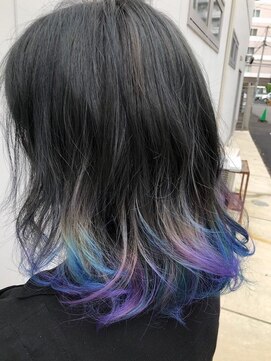 アン(Hair make un) #グラデーションユニコーンカラー