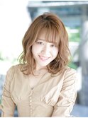 前髪/マチルダボブ/ピンクベージュ/インナーグレージュ/銀座