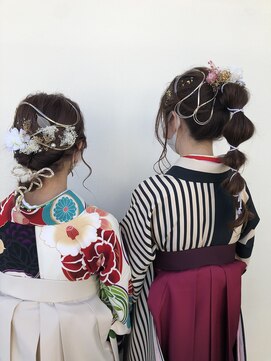 ネオリーブテラスアンドラヴィ(Neolive terrace&Lavie) 卒業式　袴着付けヘアアレンジ