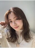 【20代30代ふんわりセンターパートミディアム】AOYAMA諸見里