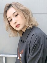 アイティーバイアルバム 八王子店(IT by ALBUM)&nbsp;耳掛け波ウェーブ_マロンベージュかきあげロング_8180