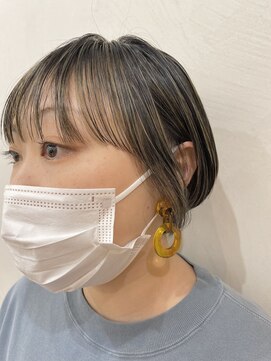 ネックス 表参道本店(nex) 【nex 表参道】大人かわいい 丸みショート 地毛ハイライト 齋藤