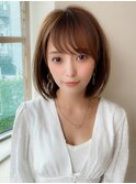 20代30代40代大人かわいい ワンレンボブ 前下がりボブうぶバング