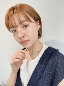 レジュアル(RESSUAL) 耳かけボブ秋色くすみベージュ