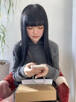 ウシワカマル ミライ(USHIWAKAMARU MIRAI) ぱっつん + 黒髪ロング