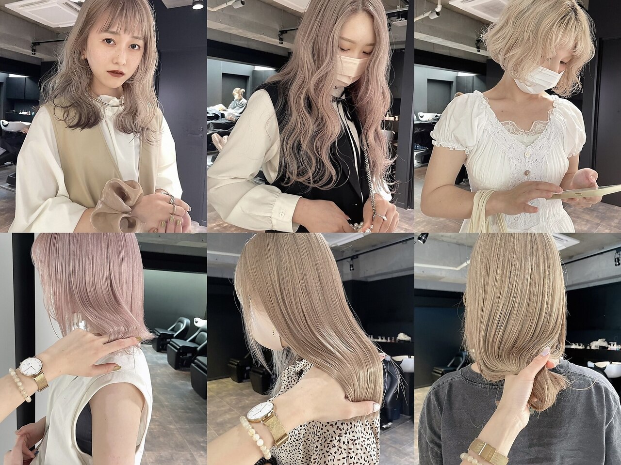 my32_ミルクティーピンクベージュ/Wカラー/ブリーチオンカラー