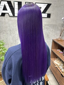 オルズ 渋谷(ALLZ) ビビットパープルダブルカラーケアブリーチケアカラーハイトーン