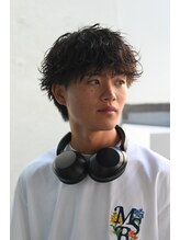 スレイ 西宮(SLAY) 波巻きハイライトアップバングツーブロックマッシュ