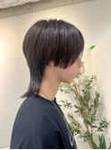 ウルフカット  センターパートウルフ　メンズライク  中性ウルフ