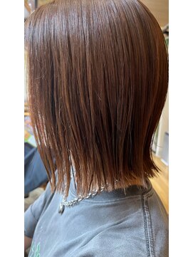 フレンズ 手稲店(friend's) 札幌髪質改善カラートリートメント外ハネ切りっぱなしボブ