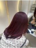 髪質改善ケアカラー×ボルドー